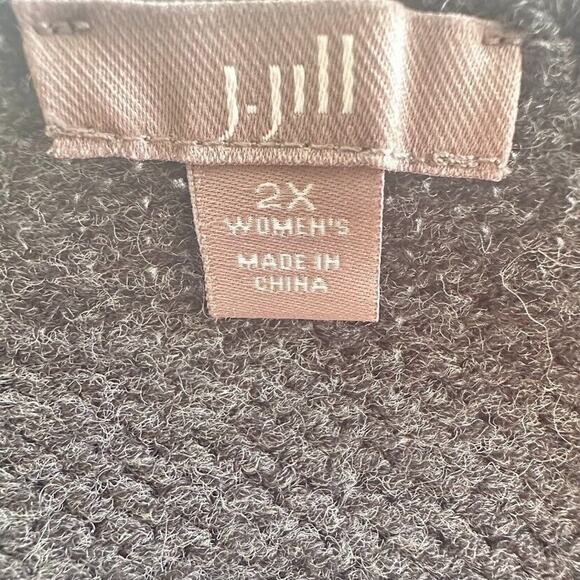 J. JILL Sweater Large Fair Isle Beaded Wool Blend Long Sleeve Pullover Size 2X - Picture 4 of 6